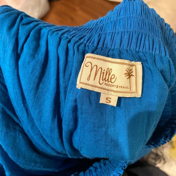 Mille / cobalt Blue Paper Bag Waist Midi Skirt small s - Picture 5 of 5